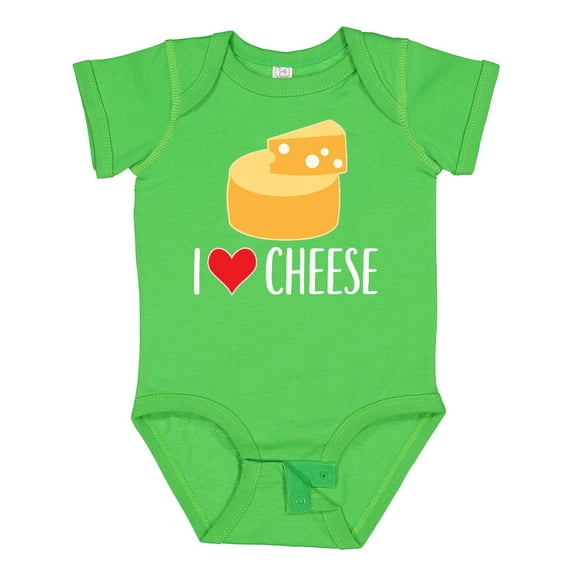 Inktastic I Love Cheese Funny Cheese Lover Boys or Girls Baby Bodysuit