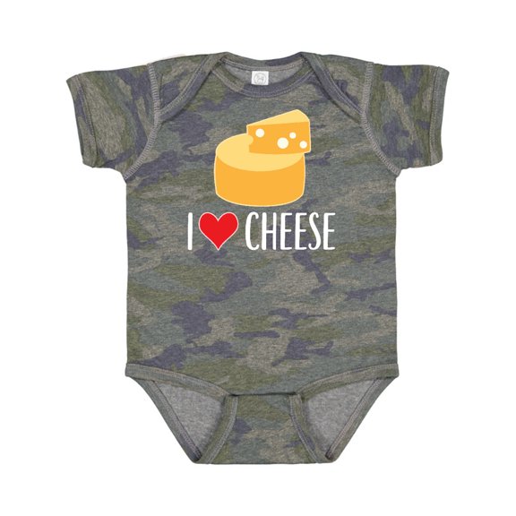 Inktastic I Love Cheese Funny Cheese Lover Boys or Girls Baby Bodysuit