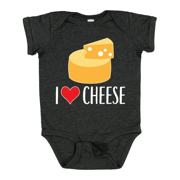 Inktastic I Love Cheese Funny Cheese Lover Boys or Girls Baby Bodysuit