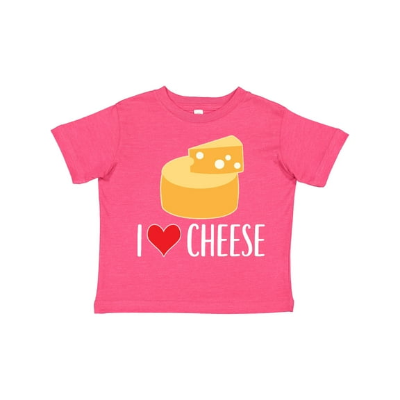 Inktastic I Love Cheese Funny Cheese Lover Boys or Girls Toddler T-Shirt