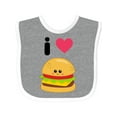 thumbnail image 1 of Inktastic I Love Cheeseburgers Boys or Girls Baby Bib, 1 of 4