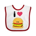 thumbnail image 1 of Inktastic I Love Cheeseburgers Boys or Girls Baby Bib, 1 of 4