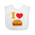 thumbnail image 1 of Inktastic I Love Cheeseburgers Boys or Girls Baby Bib, 1 of 4