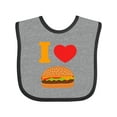 thumbnail image 1 of Inktastic I Love Cheeseburgers Boys or Girls Baby Bib, 1 of 4