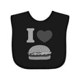 thumbnail image 1 of Inktastic I Love Cheeseburgers Boys or Girls Baby Bib, 1 of 4
