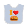 thumbnail image 1 of Inktastic I Love Cheeseburgers Boys or Girls Baby Bib, 1 of 4