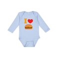 thumbnail image 1 of Inktastic I Love Cheeseburgers Boys or Girls Long Sleeve Baby Bodysuit, 1 of 5