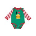 thumbnail image 1 of Inktastic I Love Cheeseburgers Boys or Girls Long Sleeve Baby Bodysuit, 1 of 5