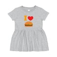 thumbnail image 1 of Inktastic I Love Cheeseburgers Girls Baby Dress, 1 of 5