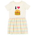 thumbnail image 1 of Inktastic I Love Cheeseburgers Girls Toddler Dress, 1 of 5