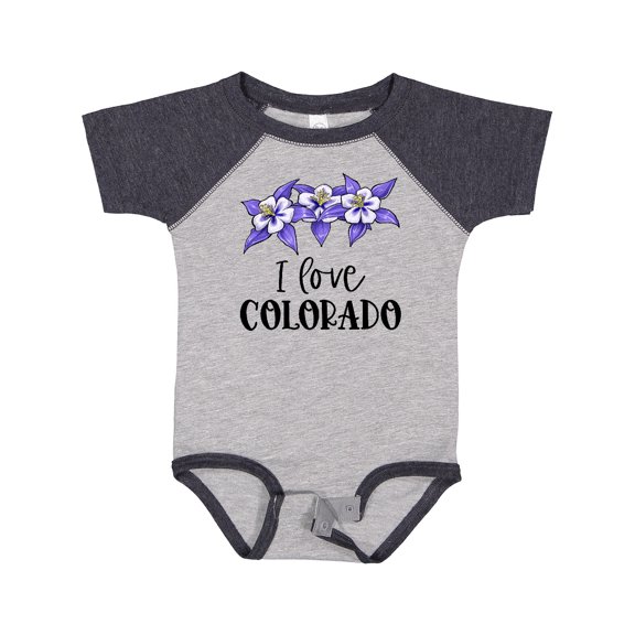 Inktastic I Love Colorado Columbine Flowers Boys or Girls Baby Bodysuit