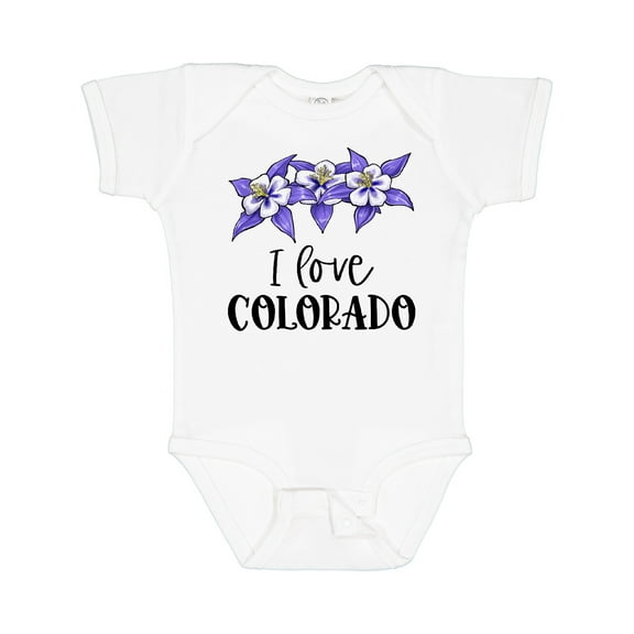 Inktastic I Love Colorado Columbine Flowers Boys or Girls Baby Bodysuit