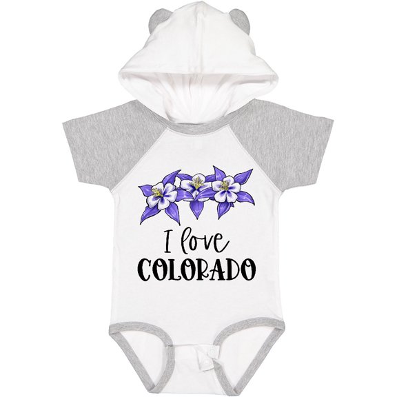 Inktastic I Love Colorado Columbine Flowers Boys or Girls Baby Bodysuit