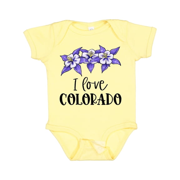 Inktastic I Love Colorado Columbine Flowers Boys or Girls Baby Bodysuit