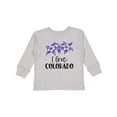thumbnail image 1 of Inktastic I Love Colorado Columbine Flowers Boys or Girls Long Sleeve Toddler T-Shirt, 1 of 5