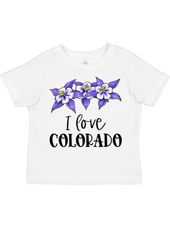 I Love Colorado Columbine Flowers Boys or Girls Toddler T-Shirt
