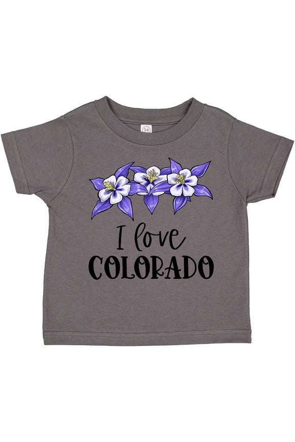I Love Colorado Columbine Flowers Boys or Girls Toddler T-Shirt