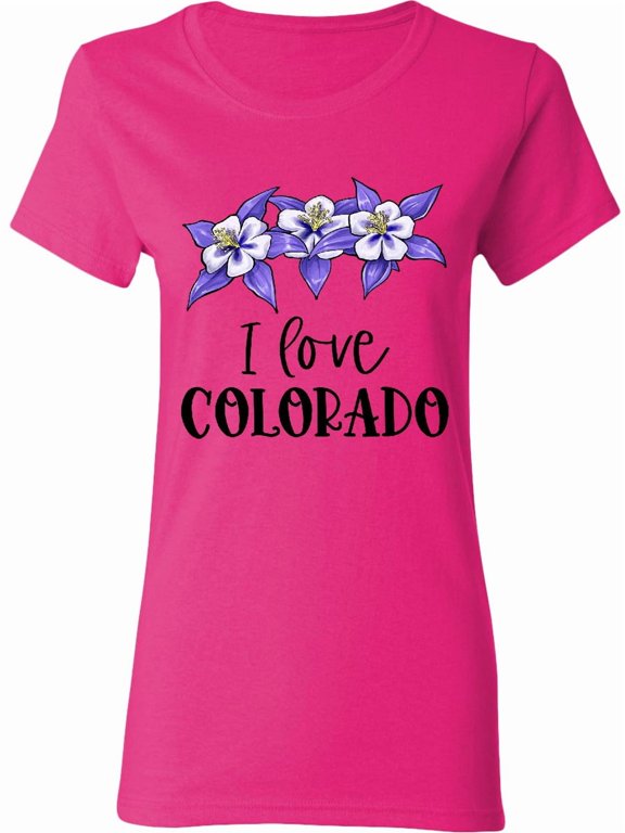 I Love Colorado Columbine Flowers Women's T-Shirt