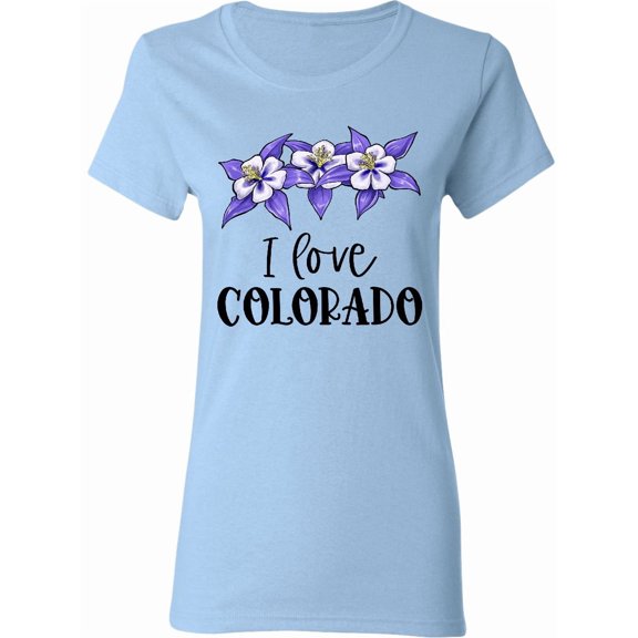 I Love Colorado Columbine Flowers Women's T-Shirt