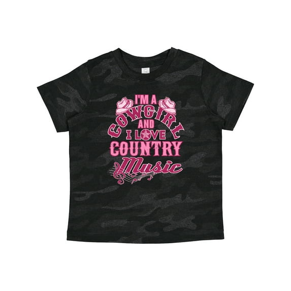 Inktastic I Love Country Music Cowgirl Girls Toddler T-Shirt