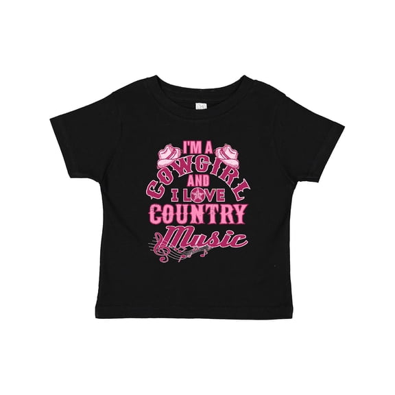 Inktastic I Love Country Music Cowgirl Girls Toddler T-Shirt