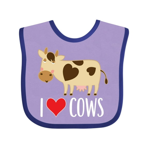 Inktastic I Love Cows Dairy Farmer Boys or Girls Baby Bib