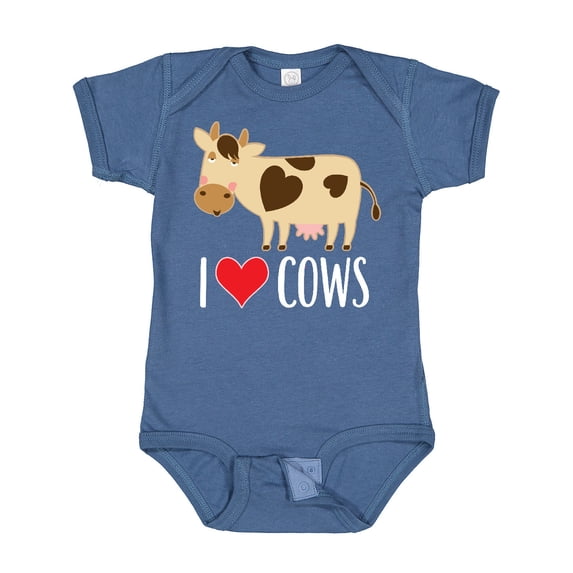 Inktastic I Love Cows Dairy Farmer Boys or Girls Baby Bodysuit