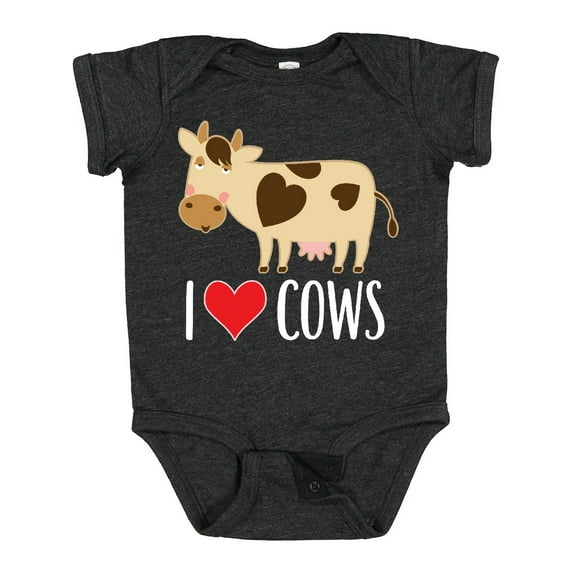 Inktastic I Love Cows Dairy Farmer Boys or Girls Baby Bodysuit