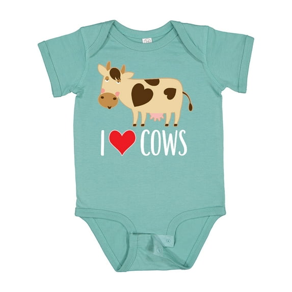 Inktastic I Love Cows Dairy Farmer Boys or Girls Baby Bodysuit