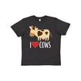 thumbnail image 1 of Inktastic I Love Cows Dairy Farmer Youth T-Shirt, 1 of 5
