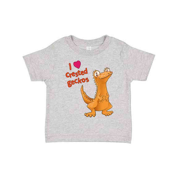 Inktastic I Love Crested Geckos Boys or Girls Toddler T-Shirt