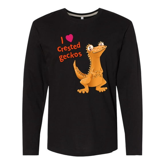 Inktastic I Love Crested Geckos Long Sleeve T-Shirt