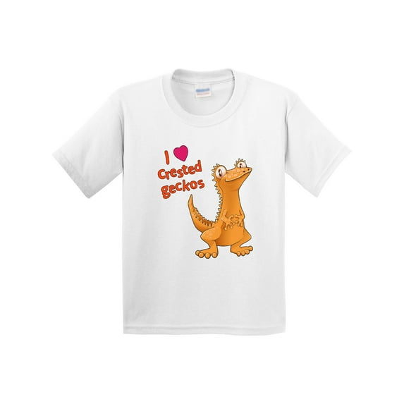 Inktastic I Love Crested Geckos Youth T-Shirt