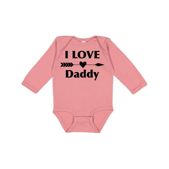 Inktastic I Love Daddy Boys or Girls Long Sleeve Baby Bodysuit
