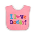 thumbnail image 1 of Inktastic I Love Daddy Girls Girls Baby Bib, 1 of 4