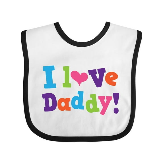 Inktastic I Love Daddy Girls Girls Baby Bib