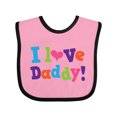 thumbnail image 1 of Inktastic I Love Daddy Girls Girls Baby Bib, 1 of 4
