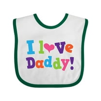 Inktastic I Love Daddy Girls Girls Baby Bib