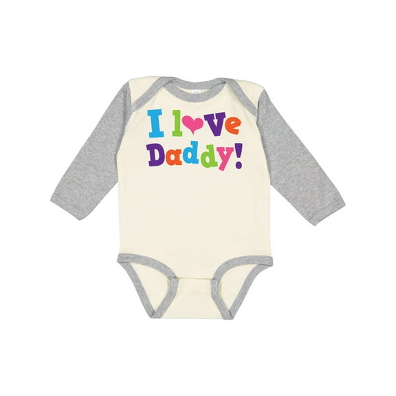 Inktastic I Love Daddy Girls Girls Long Sleeve Baby Bodysuit