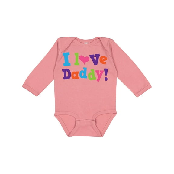 Inktastic I Love Daddy Girls Girls Long Sleeve Baby Bodysuit