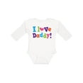 thumbnail image 1 of Inktastic I Love Daddy Girls Girls Long Sleeve Baby Bodysuit, 1 of 5