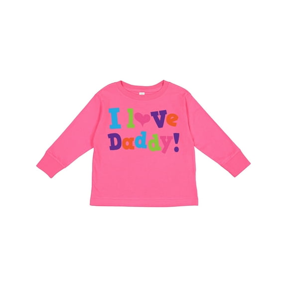 Inktastic I Love Daddy Girls Girls Long Sleeve Toddler T-Shirt