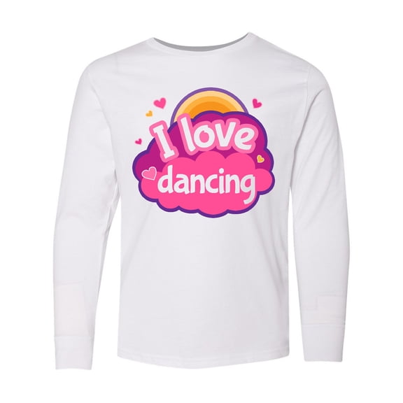 Inktastic I Love Dancing Dance Gift Long Sleeve Youth T-Shirt