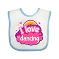 thumbnail image 1 of Inktastic I Love Dancing Dance Teacher Girls Baby Bib, 1 of 4