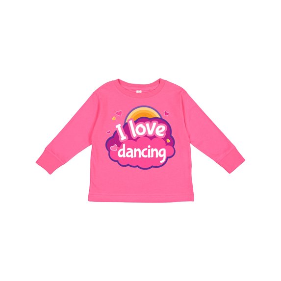 Inktastic I Love Dancing Dance Teacher Girls Long Sleeve Toddler T-Shirt