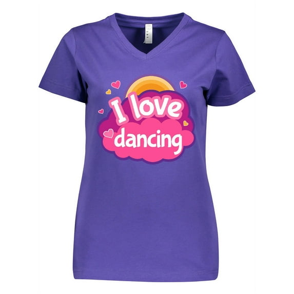 Inktastic I Love Dancing Dance Teacher Women's V-Neck T-Shirt