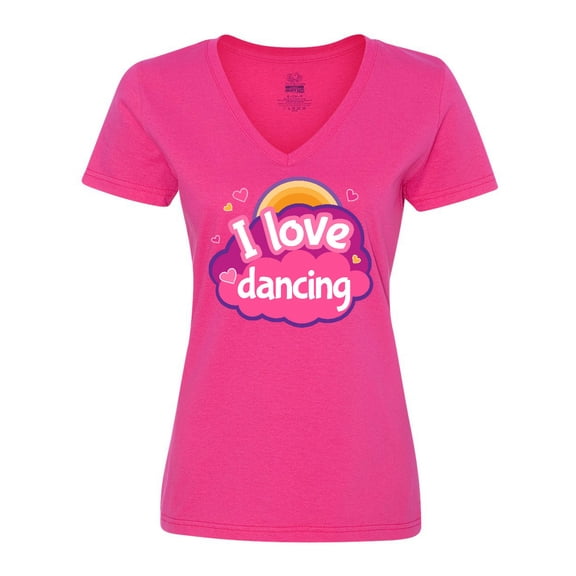 Inktastic I Love Dancing Dance Teacher Women's V-Neck T-Shirt