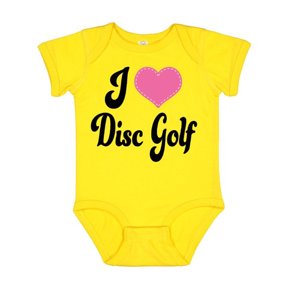 Inktastic I Love Disc Golf Boys or Girls Baby Bodysuit