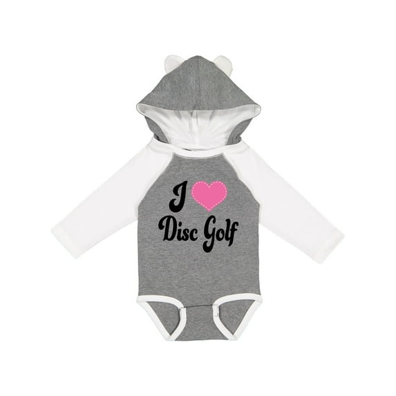Inktastic I Love Disc Golf Boys or Girls Long Sleeve Baby Bodysuit