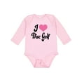 thumbnail image 1 of Inktastic I Love Disc Golf Boys or Girls Long Sleeve Baby Bodysuit, 1 of 5